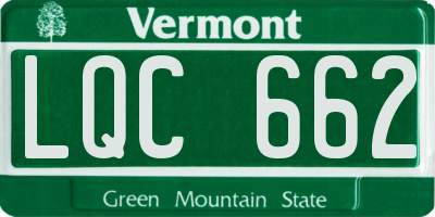 VT license plate LQC662