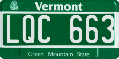 VT license plate LQC663