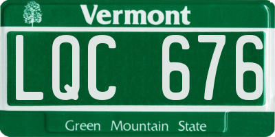VT license plate LQC676