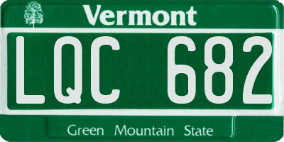 VT license plate LQC682