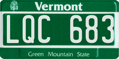 VT license plate LQC683