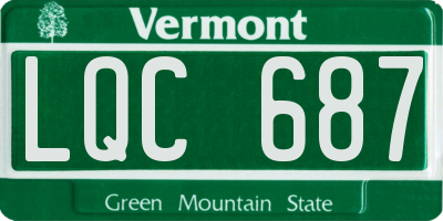 VT license plate LQC687