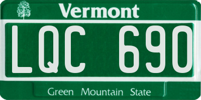 VT license plate LQC690