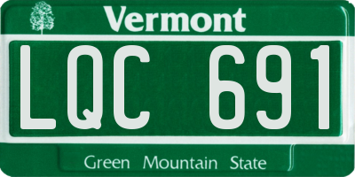 VT license plate LQC691