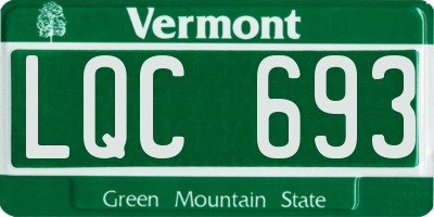 VT license plate LQC693
