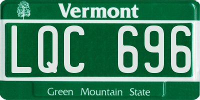VT license plate LQC696