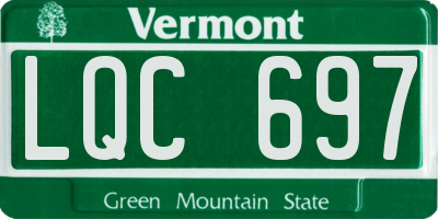 VT license plate LQC697