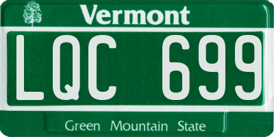 VT license plate LQC699