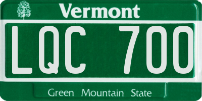 VT license plate LQC700