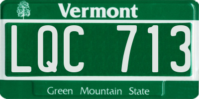 VT license plate LQC713