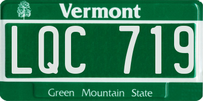 VT license plate LQC719