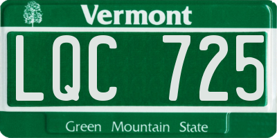 VT license plate LQC725
