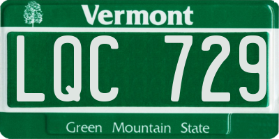 VT license plate LQC729