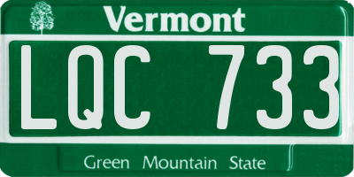 VT license plate LQC733