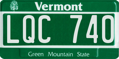 VT license plate LQC740