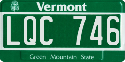 VT license plate LQC746