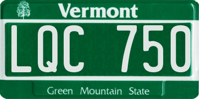 VT license plate LQC750