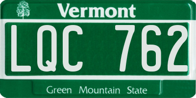VT license plate LQC762