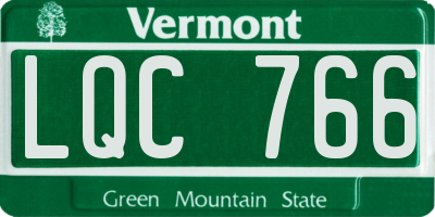 VT license plate LQC766
