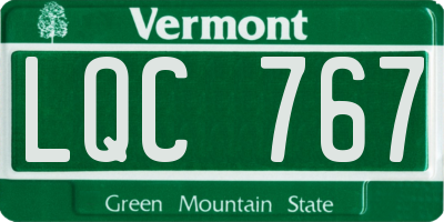 VT license plate LQC767