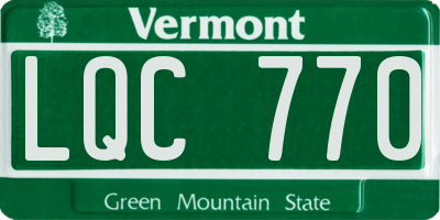 VT license plate LQC770