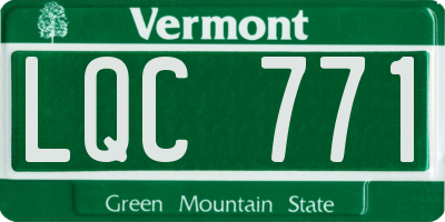 VT license plate LQC771