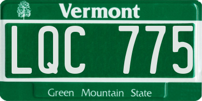 VT license plate LQC775