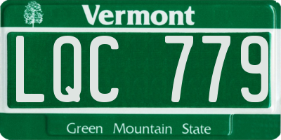 VT license plate LQC779