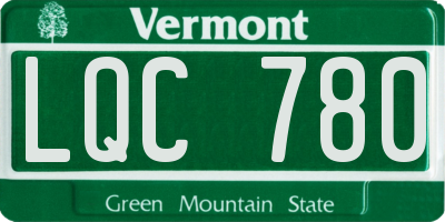 VT license plate LQC780
