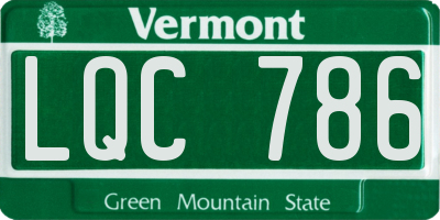 VT license plate LQC786
