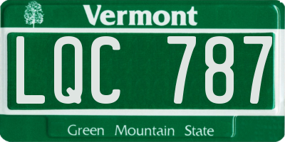 VT license plate LQC787