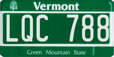 VT license plate LQC788
