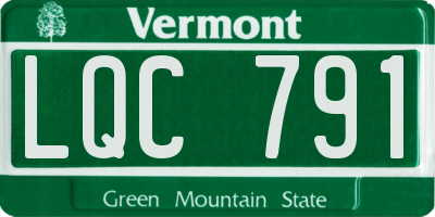 VT license plate LQC791