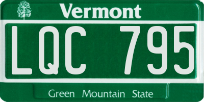 VT license plate LQC795