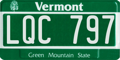 VT license plate LQC797
