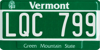 VT license plate LQC799