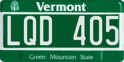 VT license plate LQD405