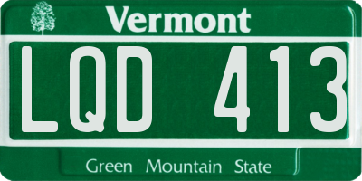 VT license plate LQD413
