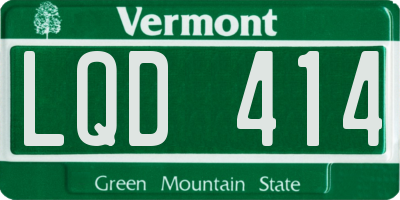 VT license plate LQD414