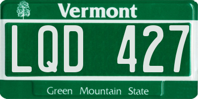 VT license plate LQD427