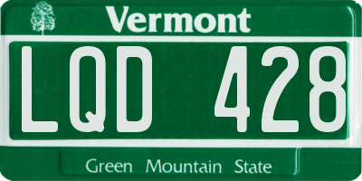 VT license plate LQD428