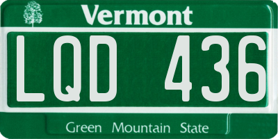 VT license plate LQD436
