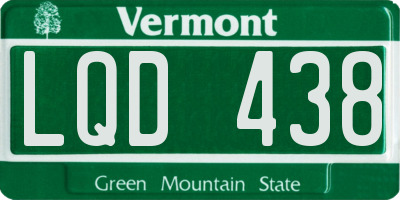 VT license plate LQD438