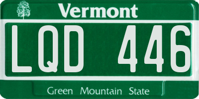 VT license plate LQD446