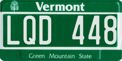 VT license plate LQD448