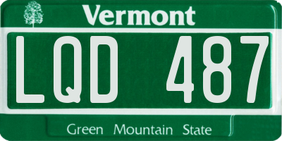 VT license plate LQD487