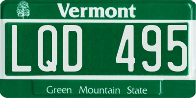 VT license plate LQD495