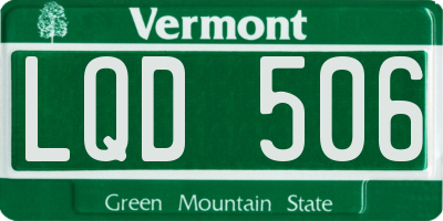 VT license plate LQD506
