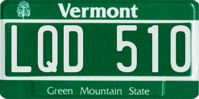 VT license plate LQD510