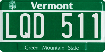 VT license plate LQD511
